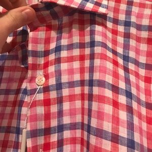 Linen, plaid button up